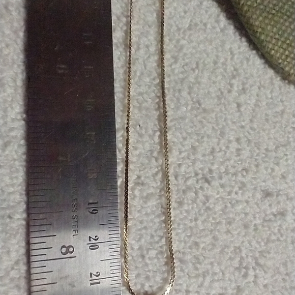 Goldtone initial f crystal necklace long chain - Picture 2 of 4